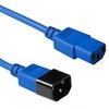 Cable Ali. Ext. IEC320-C13H <-> IEC320-C14M  1.20 mts Azul ACT