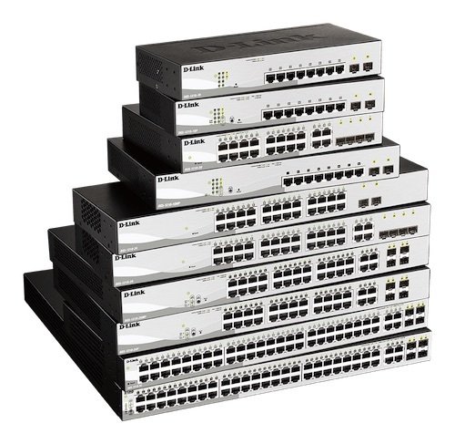 Switch 24x10-100-1000Tx PoE af-at 193W+ 4xCombo SFP + Rack 19 D-Link Smart+ III DGS-1210-28P-E
