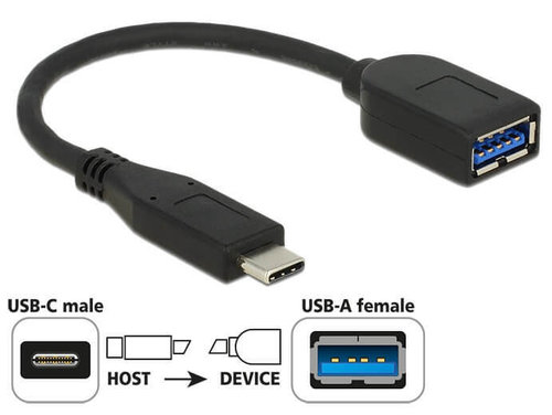 Cable USB 3.1 Gen 2 CM <-> AH de 10 cm Delock