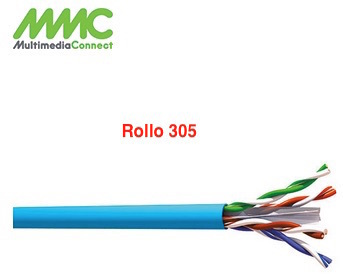 Cable UTP Cat6 Solido AWG23 LSZH Dca PoE Rollo 305 mts Azul MMC VG64SHB
