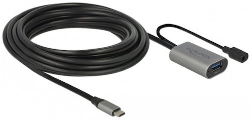 Cable USB 3.1 Gen 1 C M <-> USB 3.1 Gen 1 A H + Alimentacion Opcional 5 mts Delock