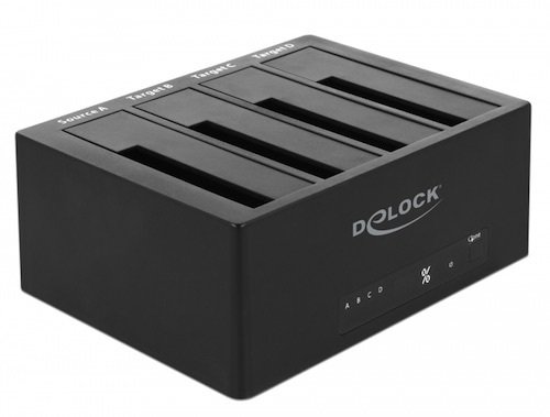 Dock USB 3.0 B H <-> 4x SATA HDD o SSD de 2.5 o 3.5 + Clonador Delock