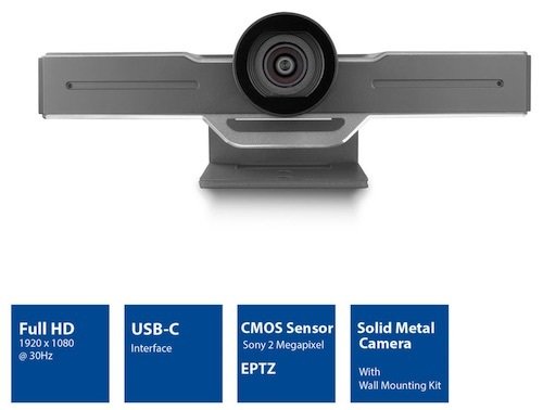 Camara para Video Conferencias Full HD con Microfono. panoramica. inclinacion y zoom ACT
