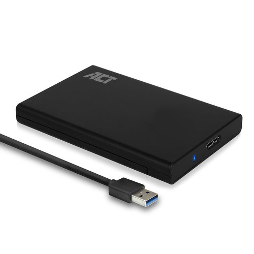 Caja Ext. 2.5 SATA HDD-SDD USB 3.1 Gen 1 A H <-> A M Aluminio Negro ACT
