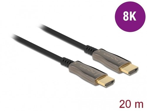 Cable optico activo HDMI A M-M 8K 60 Hz 20 m Delock