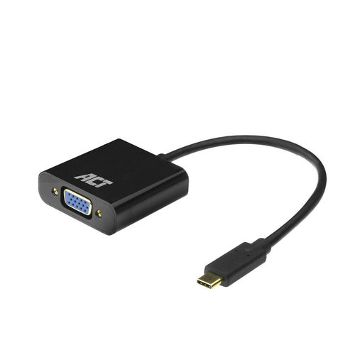 Conver. USB 3.2 Gen 1 C M -> VGA H 1920 x 1080 0.15 mts Negro ACT