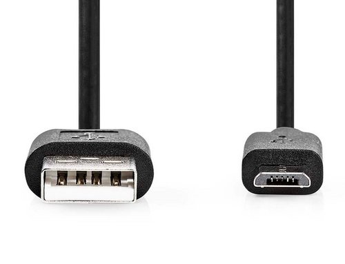 Cable USB 2.0 AM <-> Micro BM 2 mts Negro
