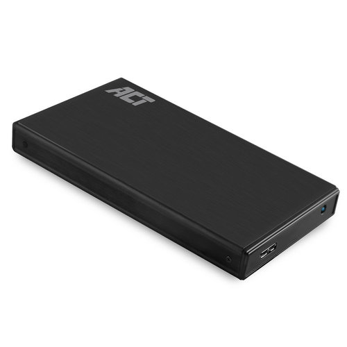 Caja Ext. 2.5 SATA HDD-SSD USB 3.2 Gen 1 A H <-> A M Aluminio Negro ACT