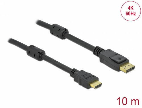 Cable DisplayPort 1.2 M -> HDMI A M 4K 60Hz de 10 mts Delock