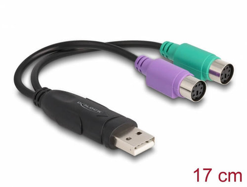 Adapt USB 2.0 AM -> 2x PS-2 H Delock
