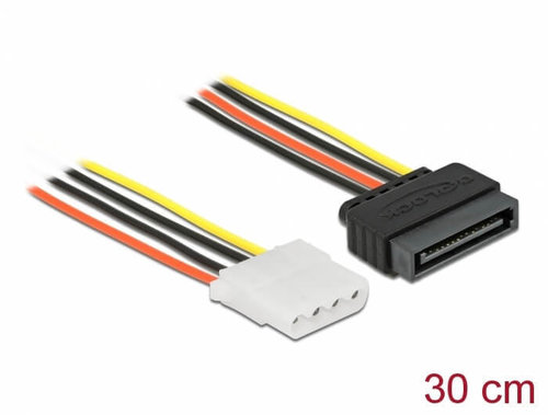 Cable Ali. Int. SATA 4 pin H -> SATA 15 pin M 0.30 mts Delock