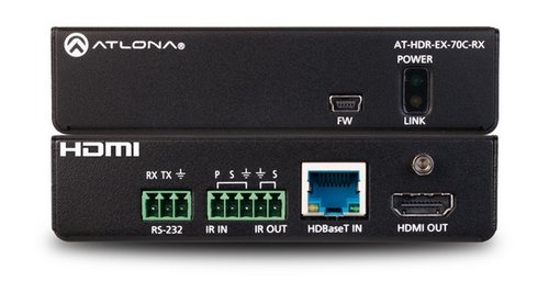 Atlona AT-HDR-EX-70C-RX Receptor 4K-UHD HDMI sobre HDBaseT con control y PoE