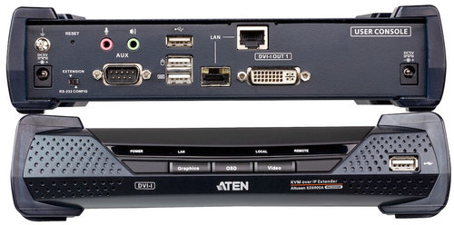 Receptor KVM por IP DVI-I single display USB Aten KE6900AR