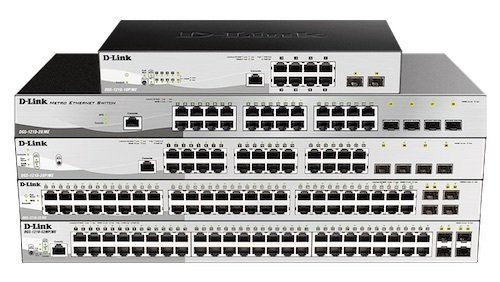 Switch 48x10-100-1000Tx 48xPoE af-at 370W+ 4xCombo SFP Rack 19 D-Link Metro DGS-1210-52MP-ME-E