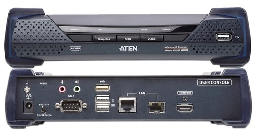 Receptor KVM por IP HDMI 4K single display USB Aten KE8950R