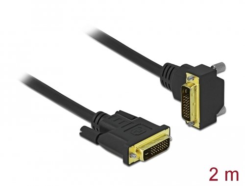 Cable DVI 24+1 M - M Acodado de 2 mts Delock