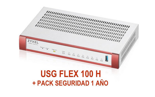 Zyxel USG Flex 100 H Firewall + Pack Seguridad 1 año  USGFLEX100H-EU0102F