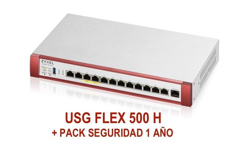 Zyxel USG Flex 500 H Firewall + Pack Seguridad de 1 año USGFLEX500H-EU0102F
