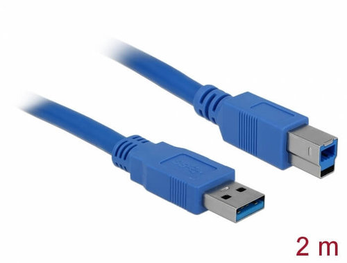 Cable USB 3.0 AM -> BM 2 mts Azul Delock